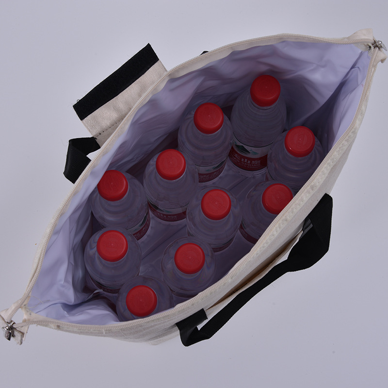 SGC39 Zip Heavy Duty Canvas Collapsible Insulated Shopment Cooler Bag pro mražené mořské plody